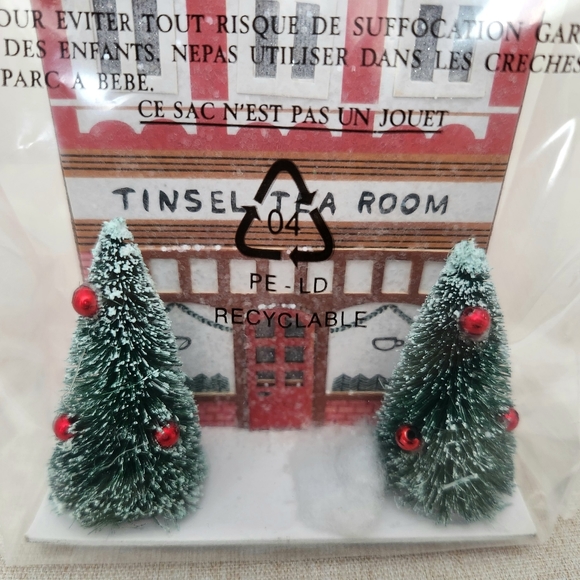 Anthropologie George & Viv Pink Tinsel Tea Room Light Up Christmas Village Shop - Picture 2 of 6